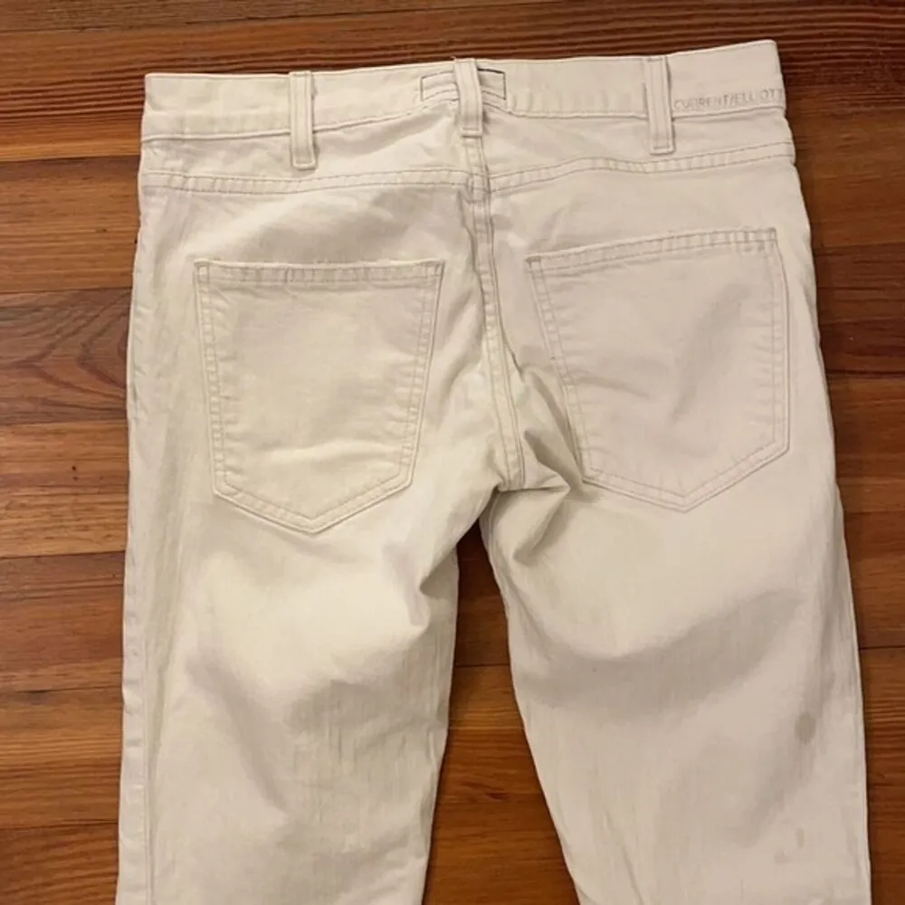 Current Elliott Jeans Womens  25 Skinny Natural Denim Destroy Off White - Image 12