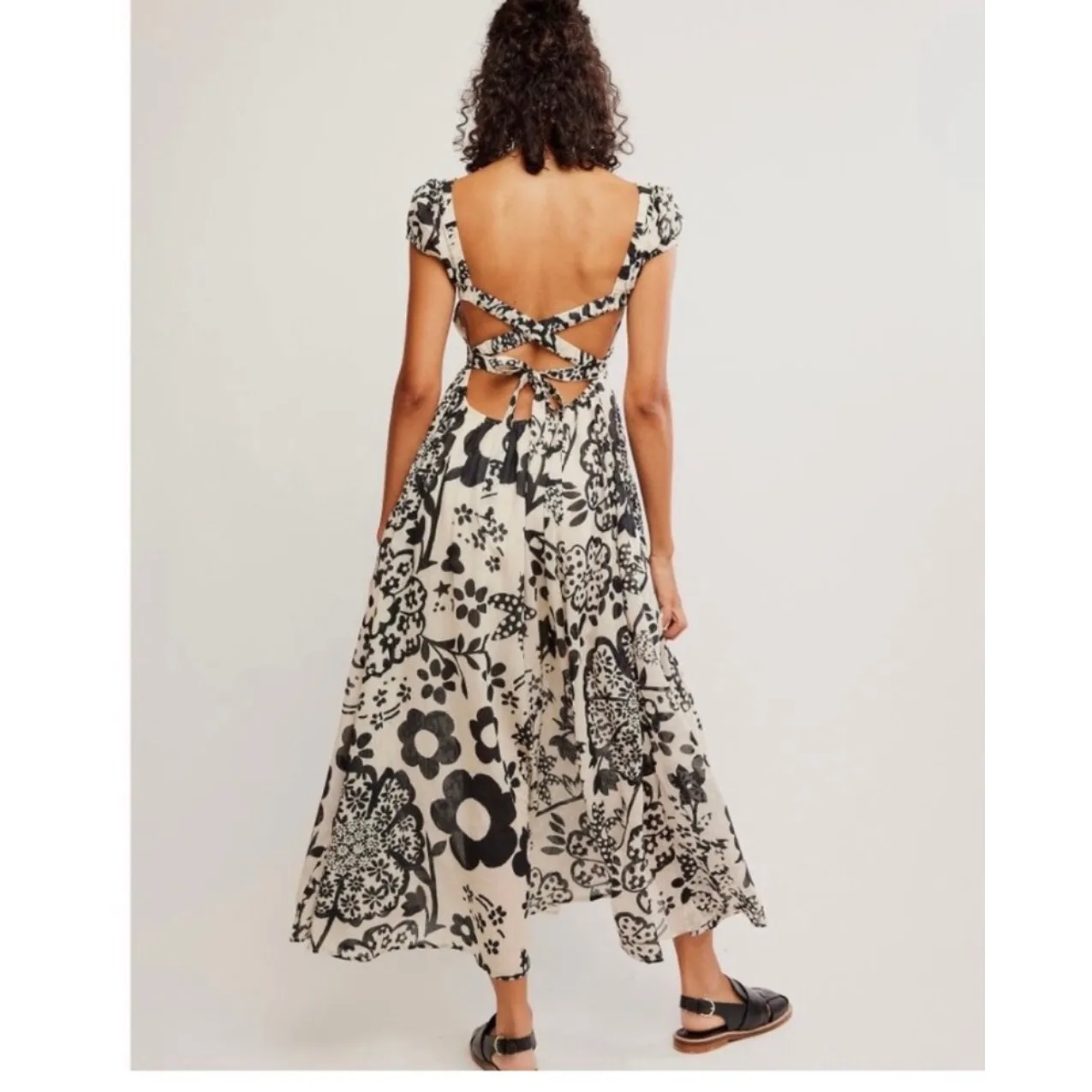 Free People Ultraviolet Black and White Midi Dress - XS - Image 2