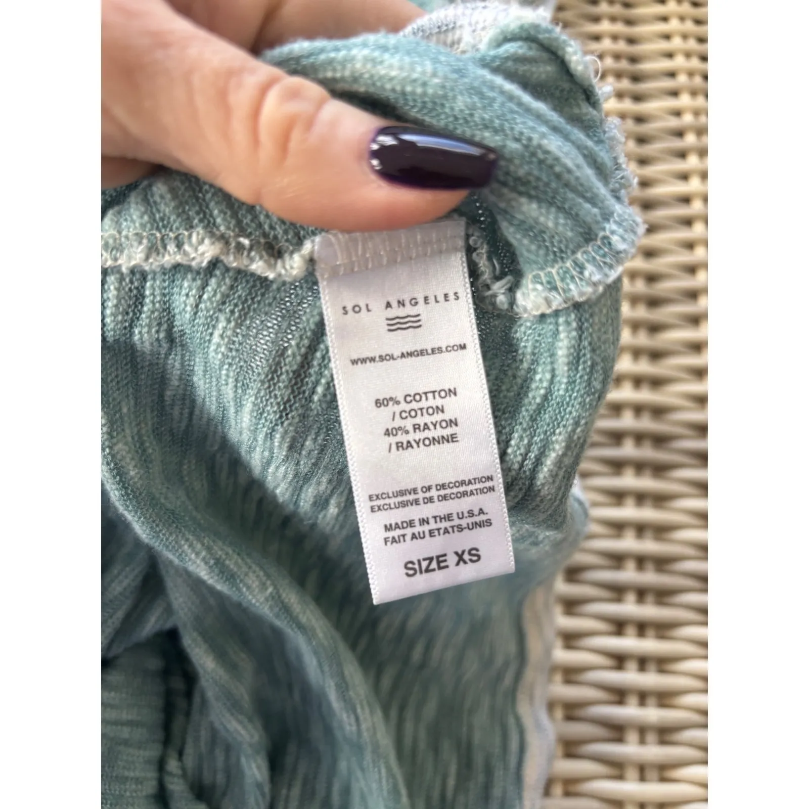 Sol Angeles x Anthropologie Space Dyed Tank Dress XS Vacation resortwear boho - Image 7