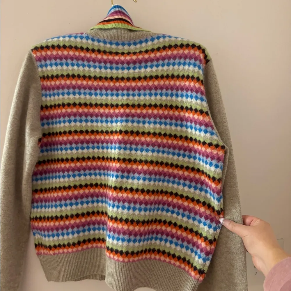 Tommy Hilfiger  wool blend spring colored turtleneck size L - Image 5