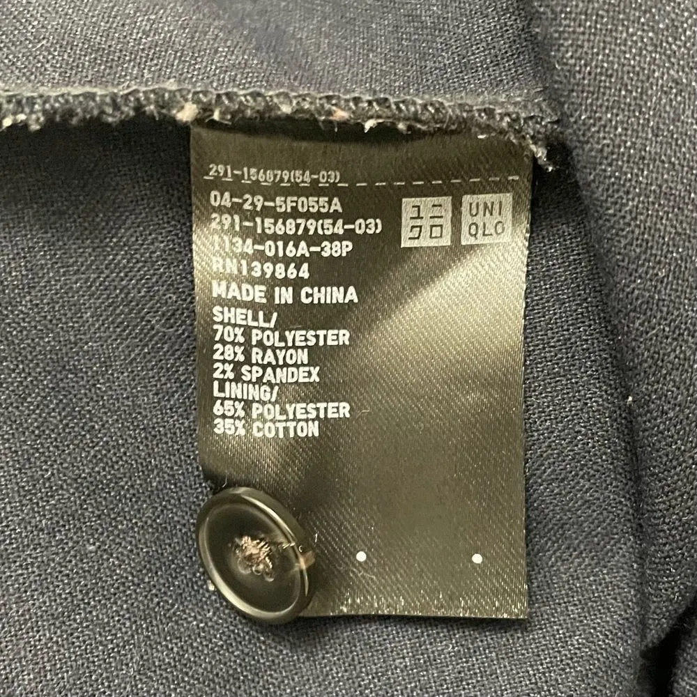 Uniqlo Navy Maroon Plaid Flannel Swing Oversized Shirt Dress Women’s Size Large - Image 14