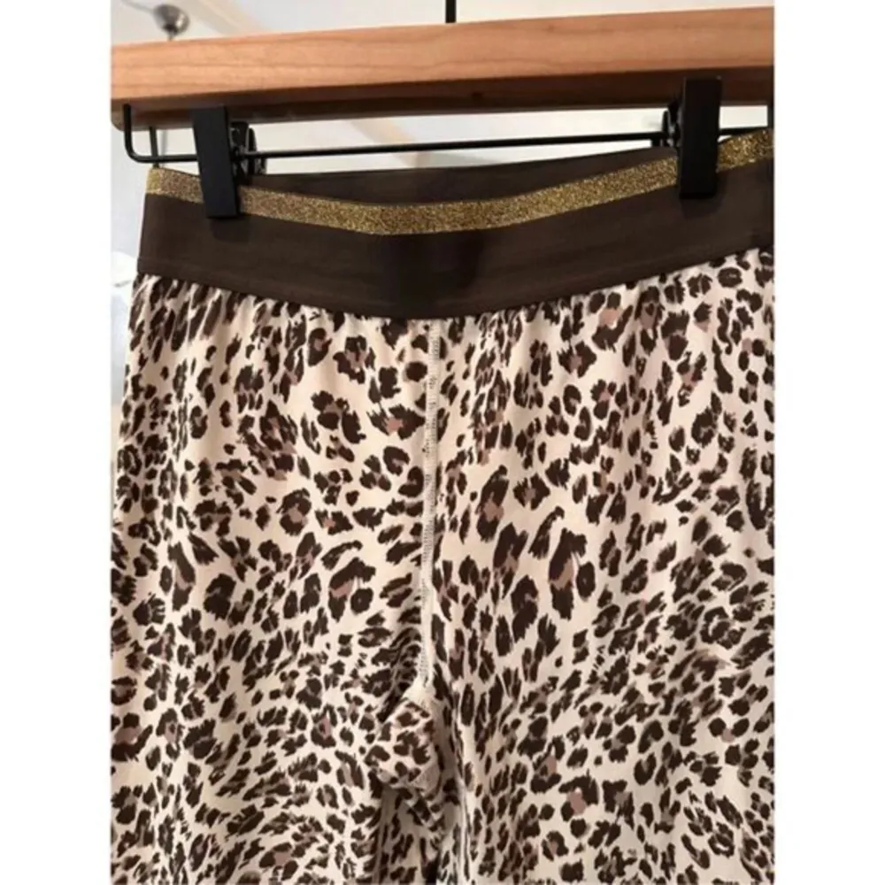 Mono B‎ Size Small Leopard Print Leggings Brown/Black - Image 2