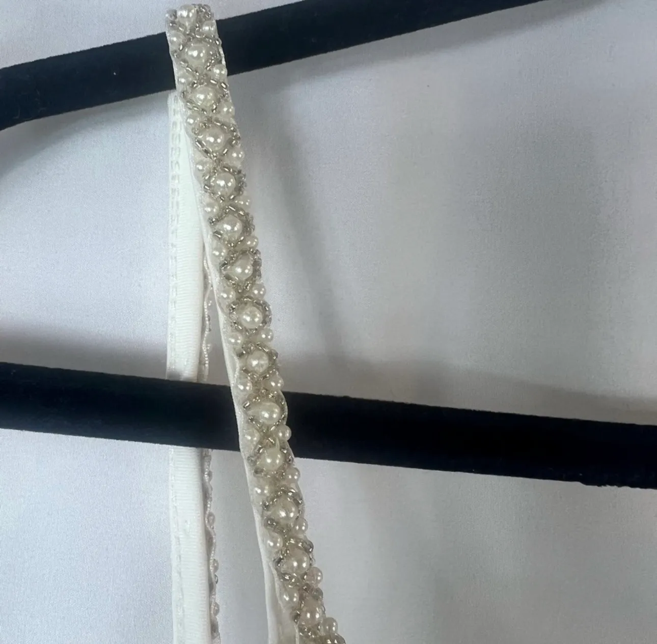 AZALEA WANG Sequin & Pearl Mini Dress – Size L | White Paillette Wedding Style Size L - Image 6