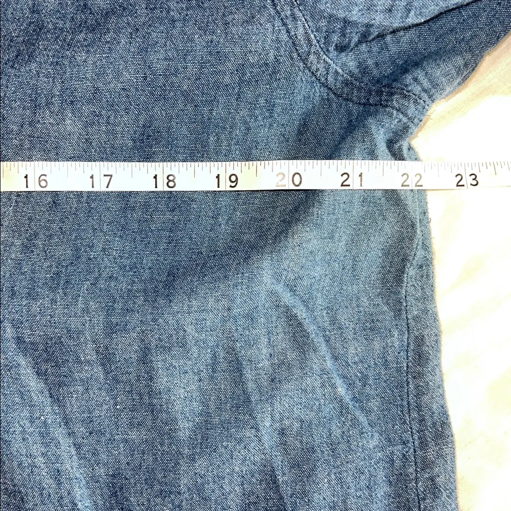 CP Shades Indigo Cotton Twill Tunic Shirt Sz Medium - READ Pockets Lightweight - Image 10