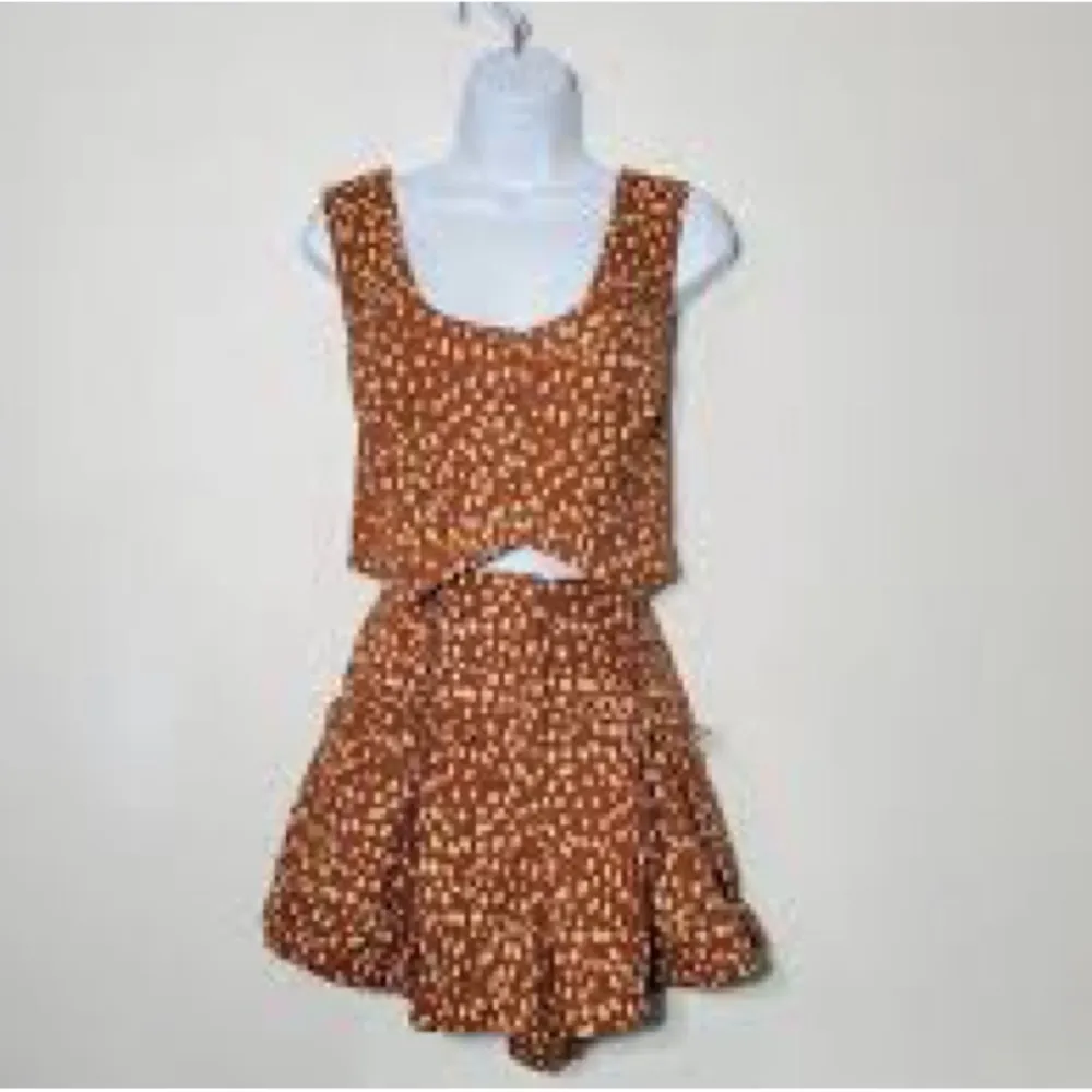 Free People Brown and Cream High Waist Shorts 0147 - Image 2