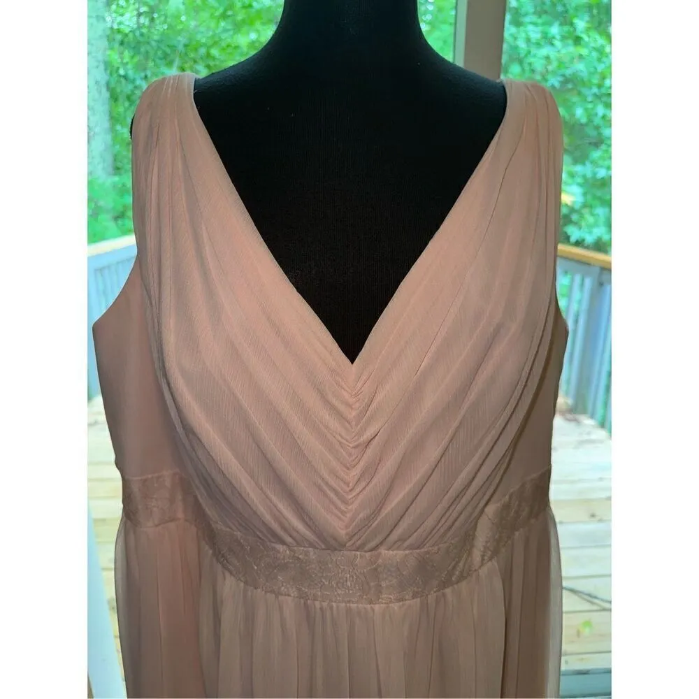 David’s Bridal Soft Pink Maxi Dress - Image 3