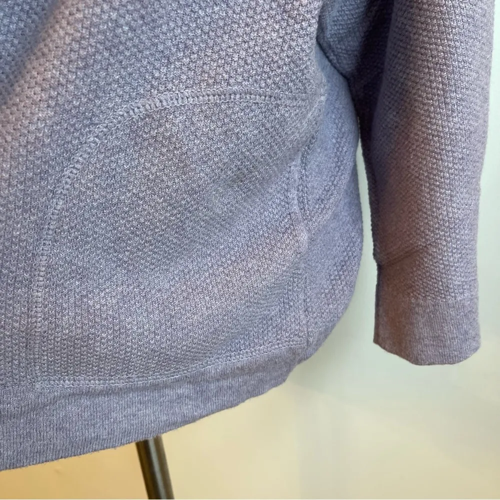 Pure J. Jill Lavender Dolman Knit Sweater Cotton Cashmere Kangaroo Pocket Medium - Image 2