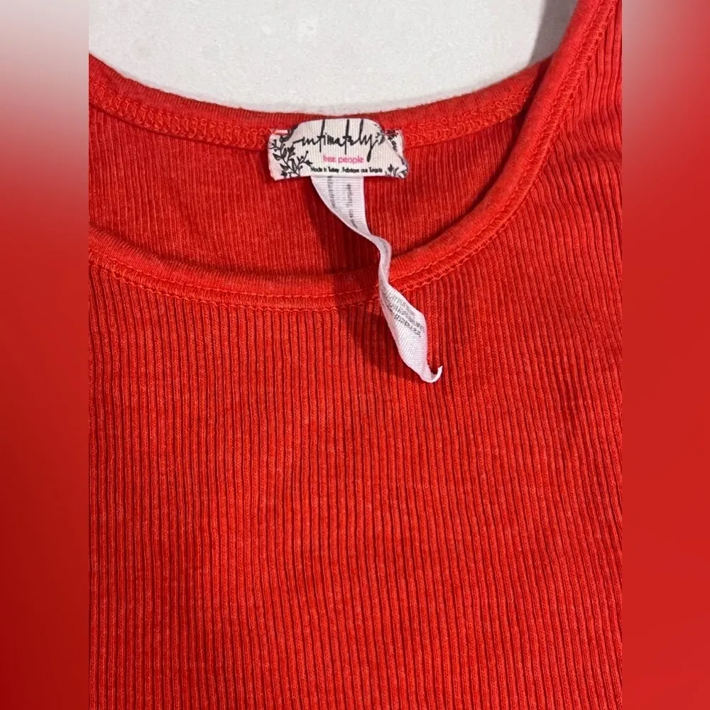 Free‎ people intimately red ribbed tank XS/S - Image 2