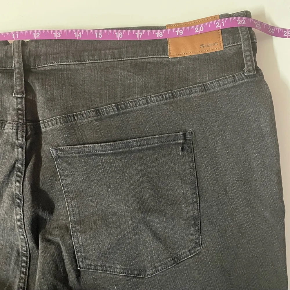 Madewell Black Wash Raw Hem Button-Fly 9” High-Rise Skinny Jeans Size 37P NWT - Image 5