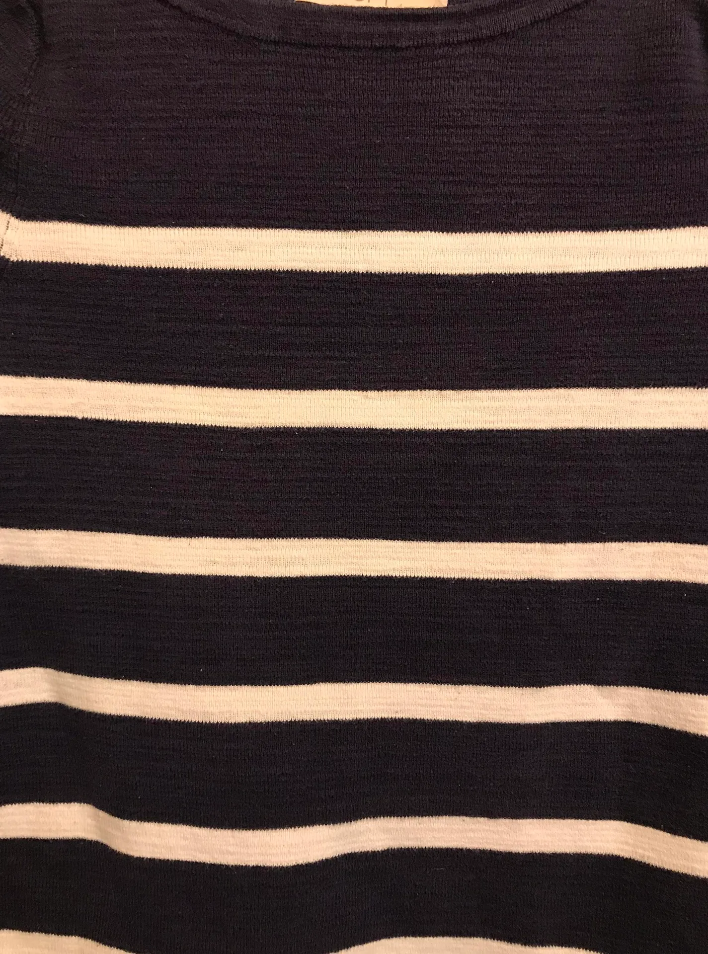 Knitted Blue & Gray Striped Top - Image 4