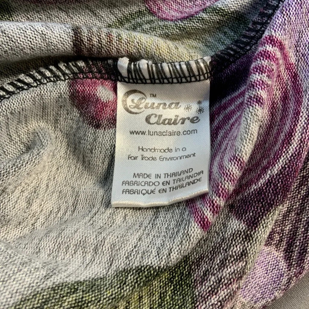 Luna Claire long sleeved tunic abstract design dress. size Medium. Boho - Image 6