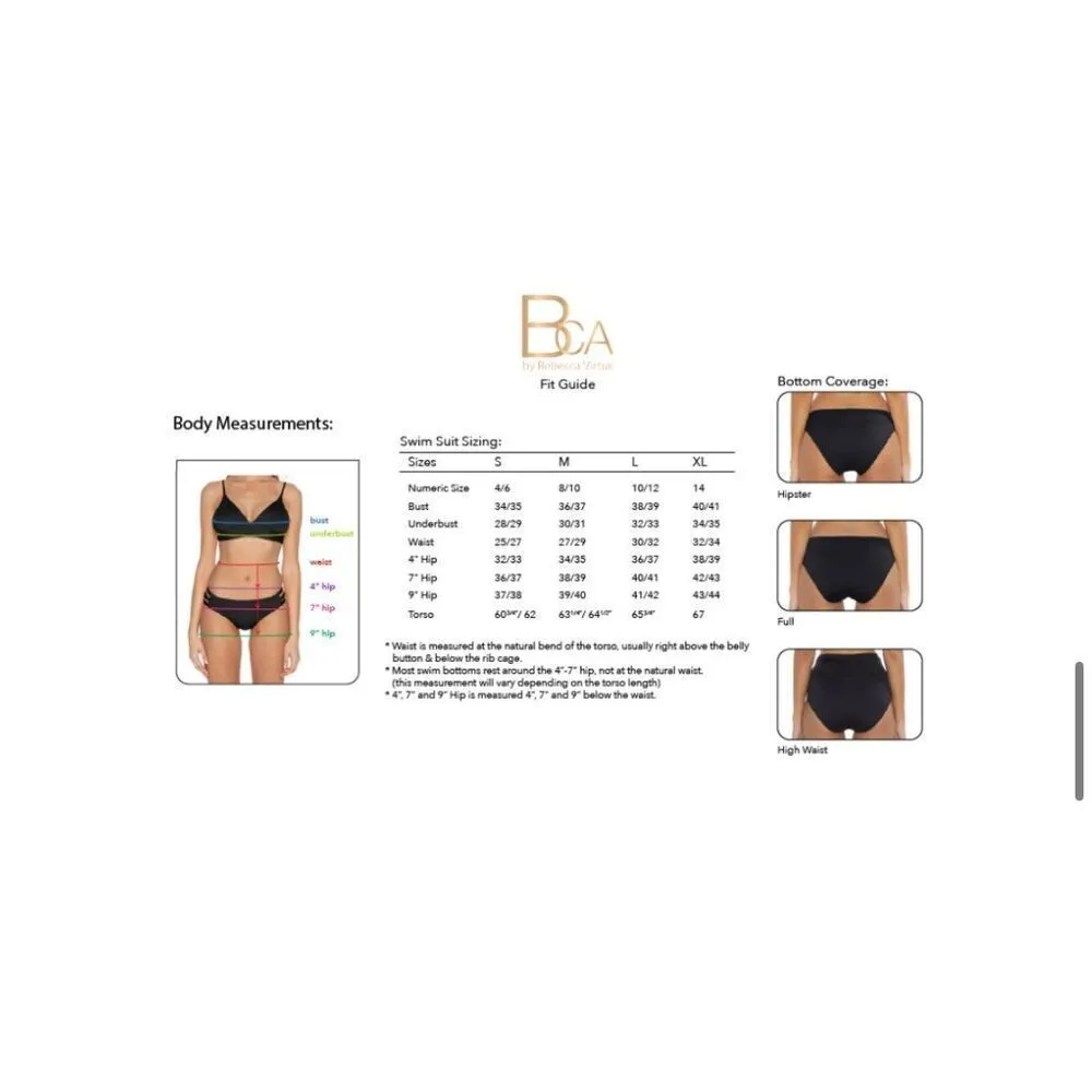 NEW BCA by Rebecca Virtue Megan 1 Pc Swimsuit, Wraparound Waist Tie 2X White Size XXL - Image 4