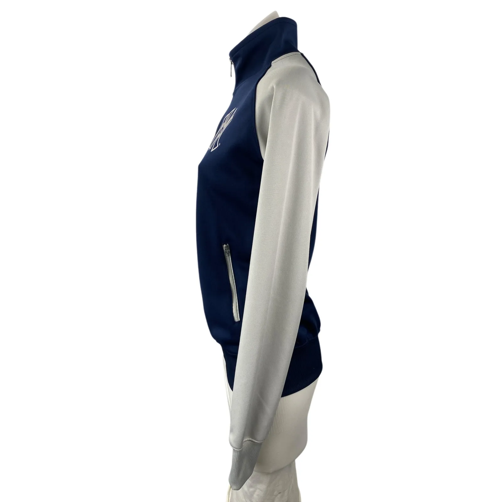Nike New York Yankees MLB Women's Blue White Colorblock Full Zip Track Jacket M - Image 4