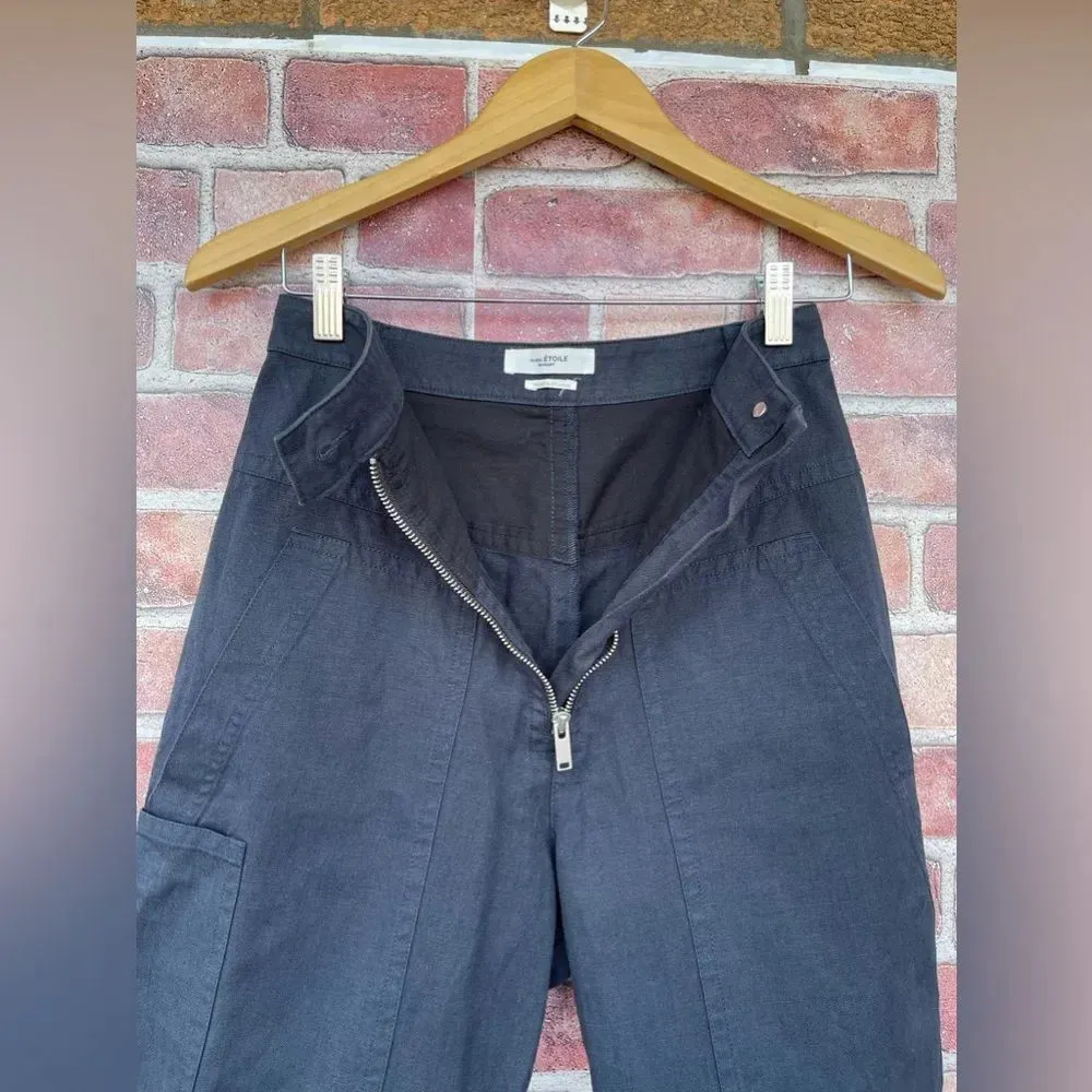 Isabel Marant Etoile Phil zip Patch Pocket Pant Size 34 US6 Faded Night - Image 14