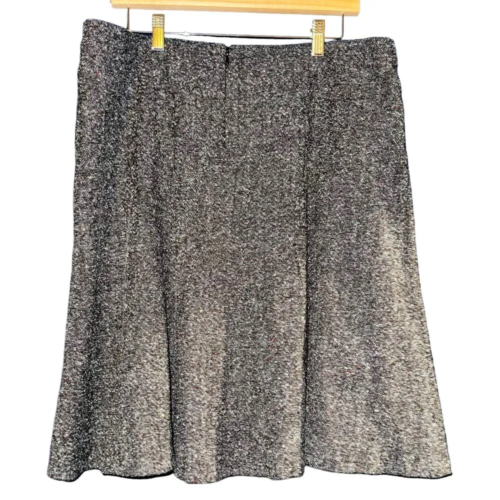 Bisou Bisou Gray Tweed Skirt Knee Length Mermaid Women's 16 Academia Steampunk - Image 3