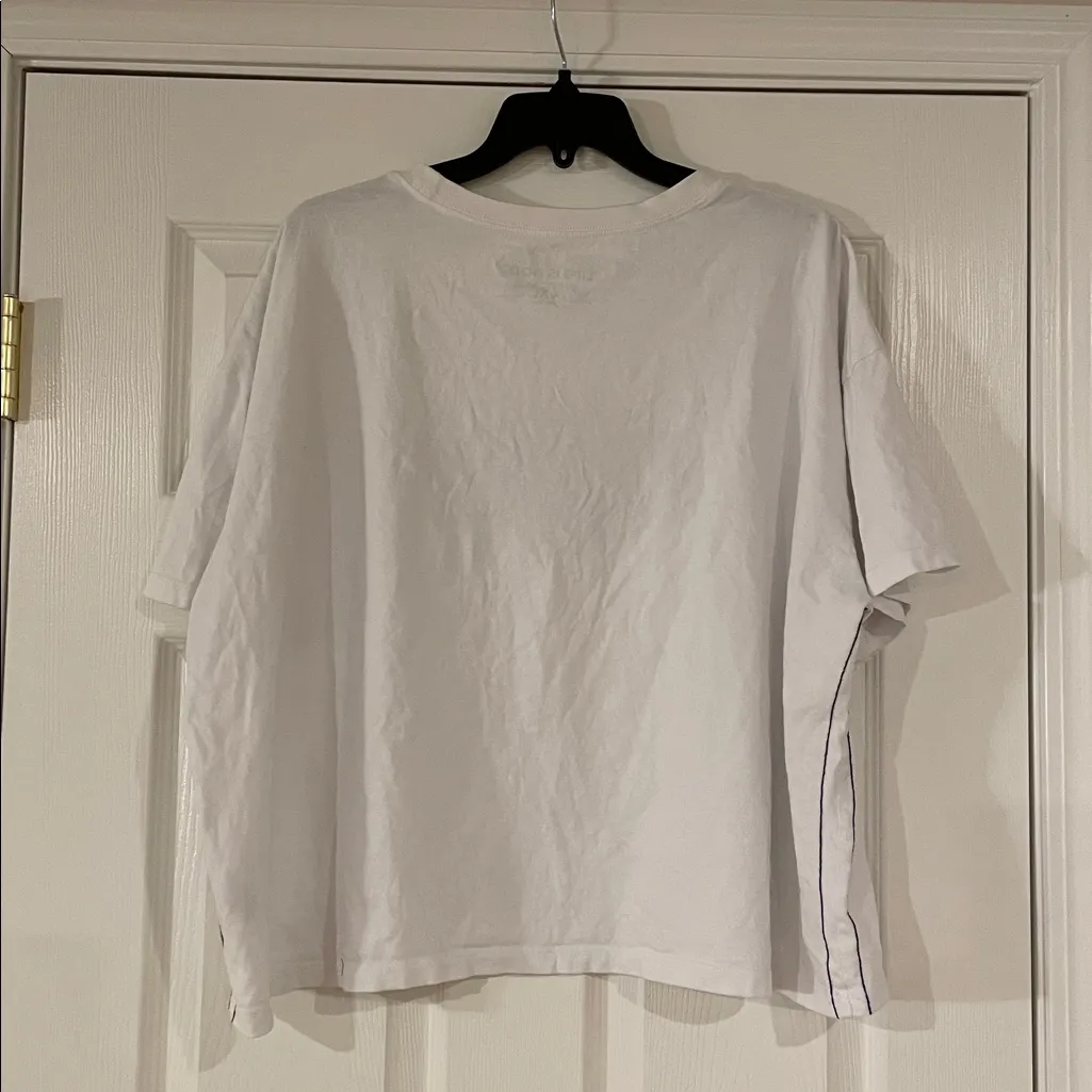 Life Is Good White Tee with Navy Logo - Image 3