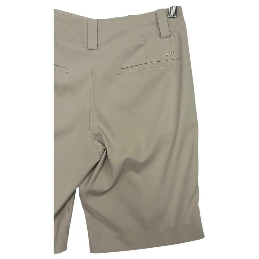 Nike Golf Shorts Womens 4 Tan Bermuda Dri Fit Victory Flex Athletic Sporty - Image 4