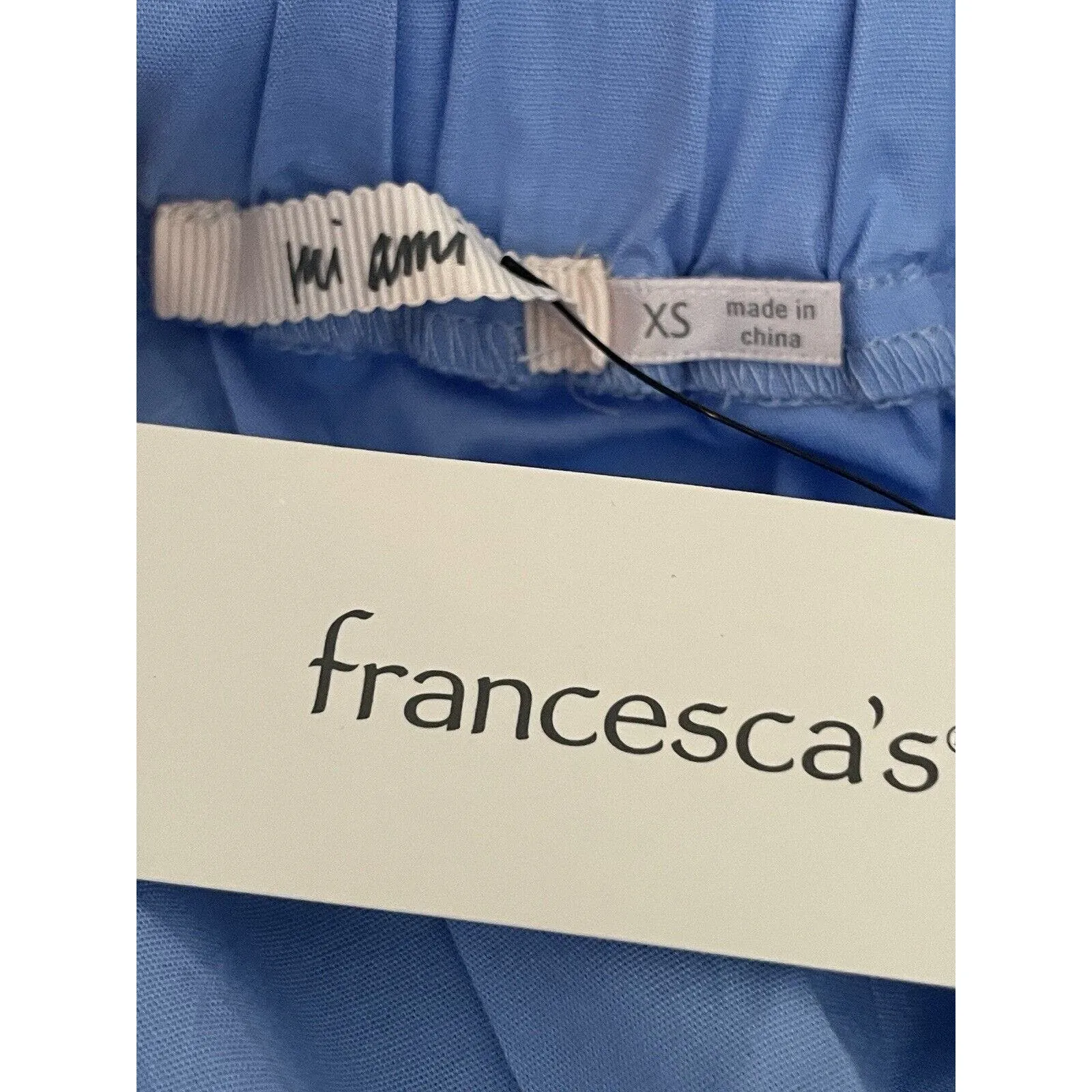 NWT Francesca's Ophelia‎ Colorblock Maxi Dress Size XS Blue Tiered Sleeveless - Image 6