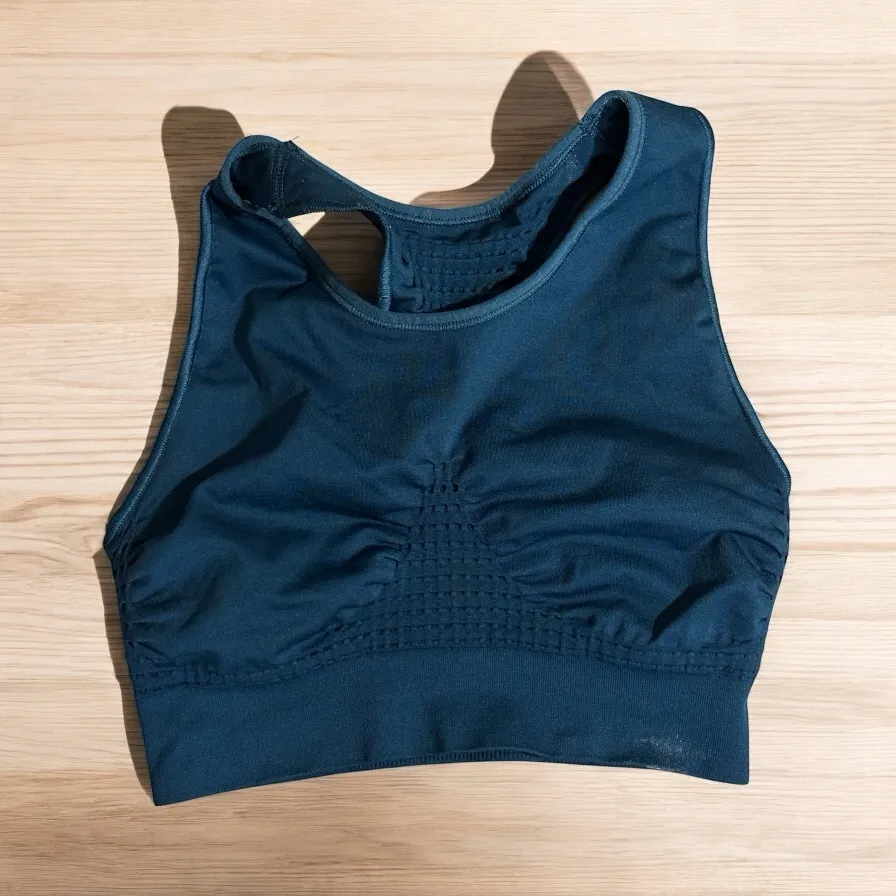 Sweaty Betty‎ Small Stamina Sports Bra in Teal Blue 4920 - Image 2
