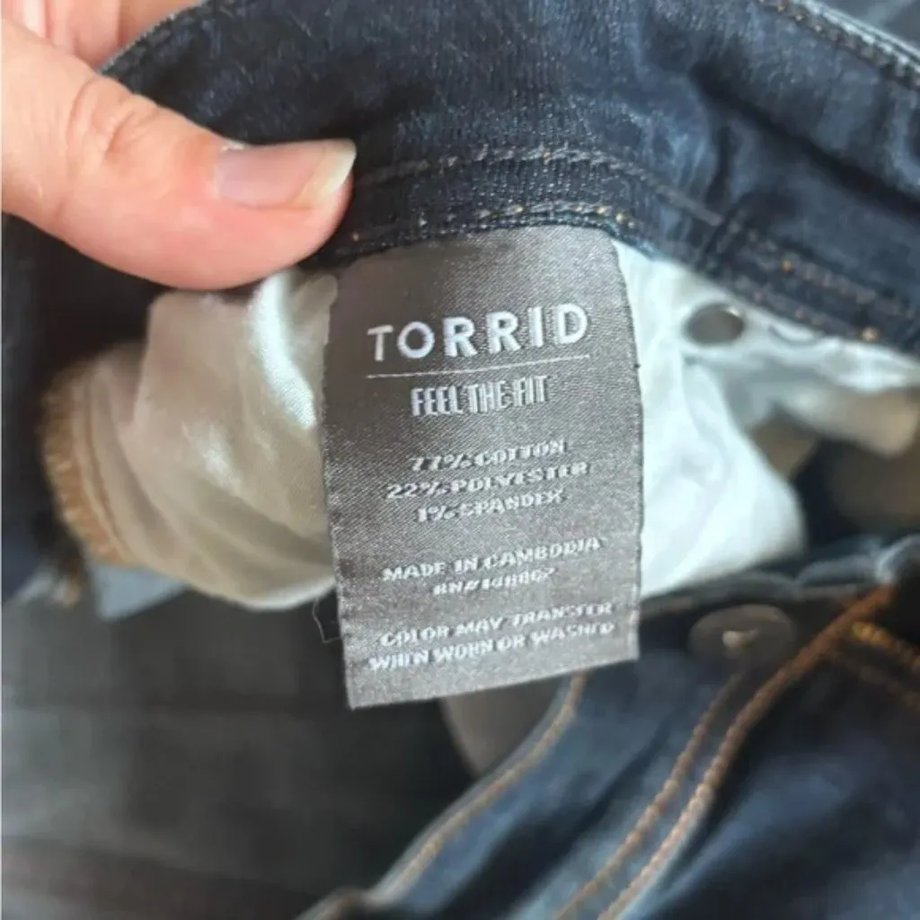 Torrid  Plus Size Blue Denim Luxe Slim Boot Cut Jeans - Image 7