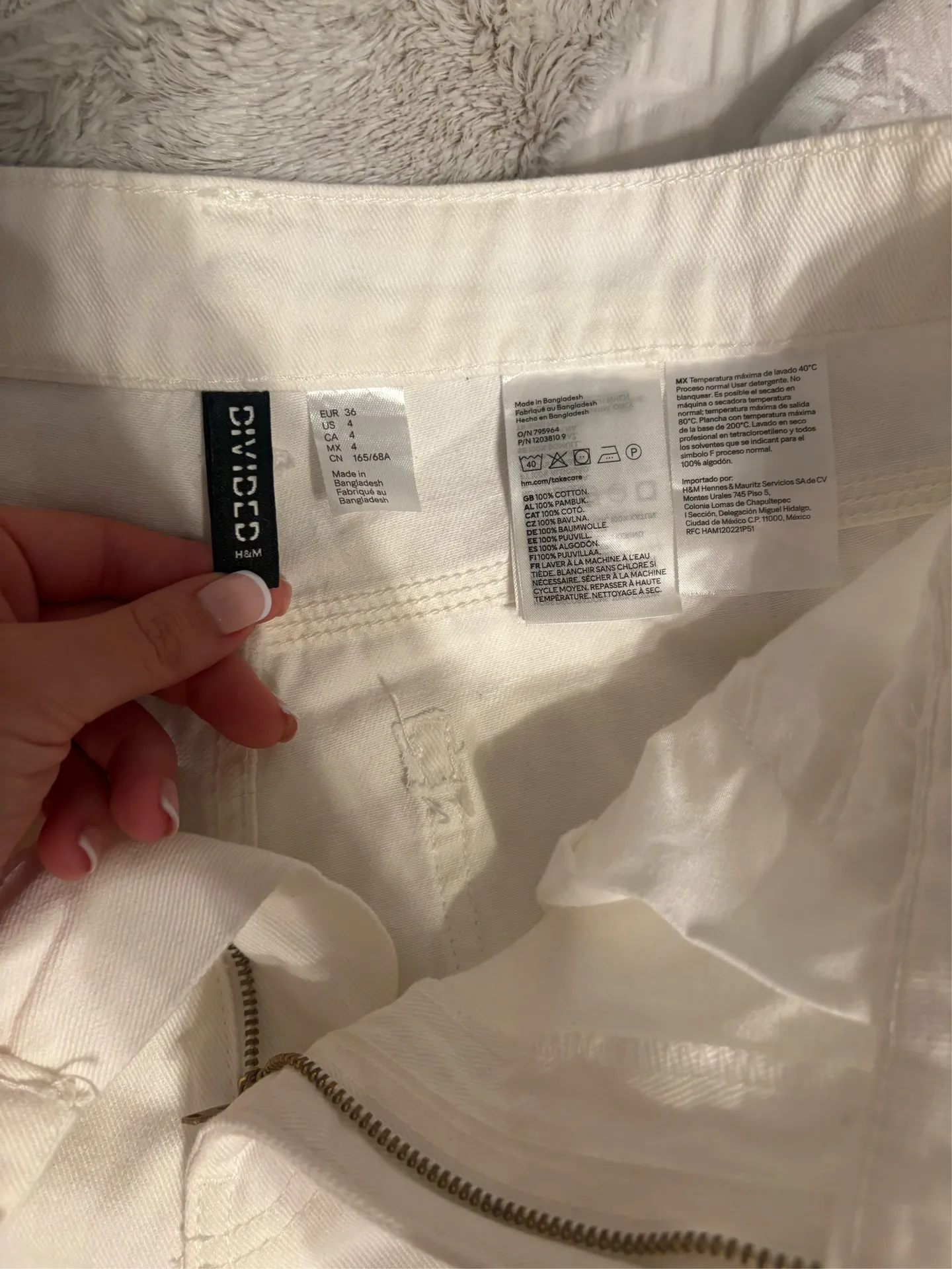 H&M White Wide-Leg Cargo Pants - Image 5