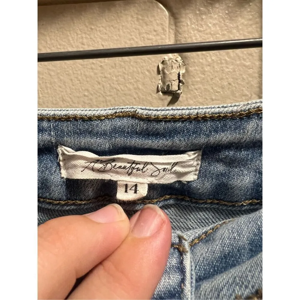 A Beautiful Soul Today Is Your Day Blue Jeans Shorts Woman’s Size 14 - Image 7