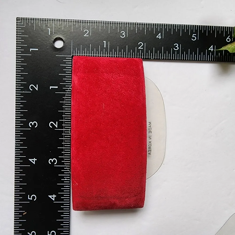 Set of 5 Fashion Faux Suede Hair Clips Purple - Image 5