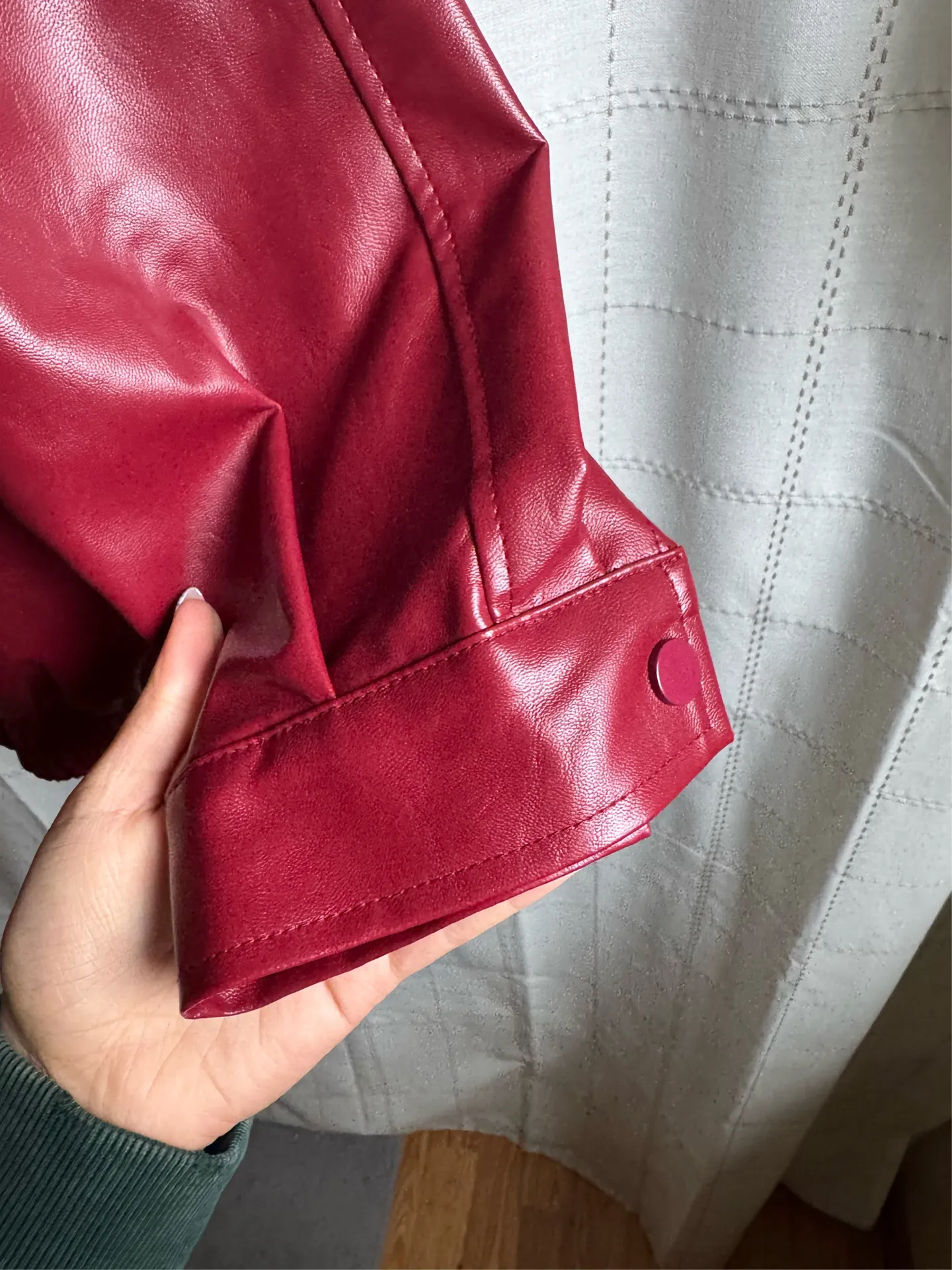 Burgundy Leather Jacket - Image 6