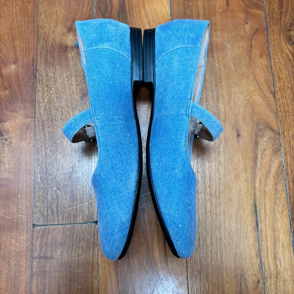 Naturalizer Kelly Mary Jane Flat in Blue Denim 8.5 - Image 6