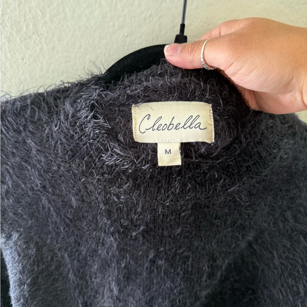 Cleobella Ali Fuzzy Sweater Black Size M Fall Layer Capsule - Image 4