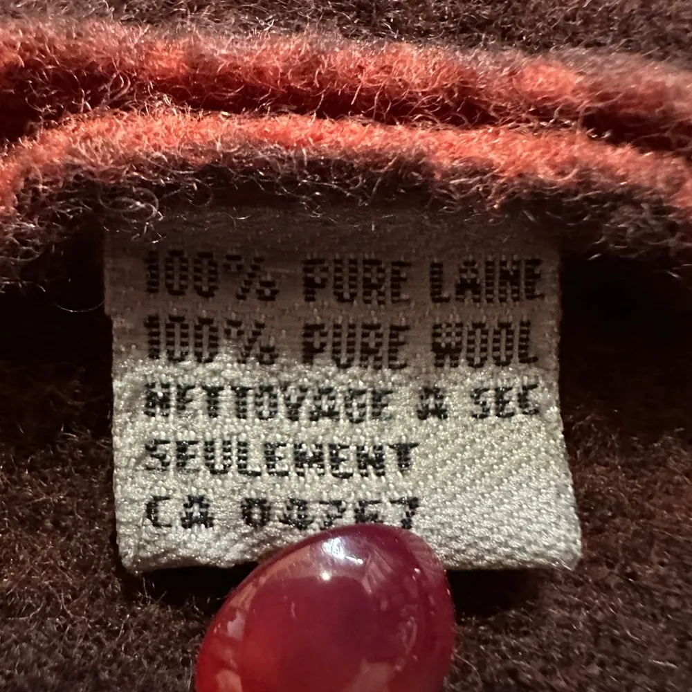 Mat Collection Orange Brown Beaded Cropped Pure Wool Jacket Blazer Small - Image 15