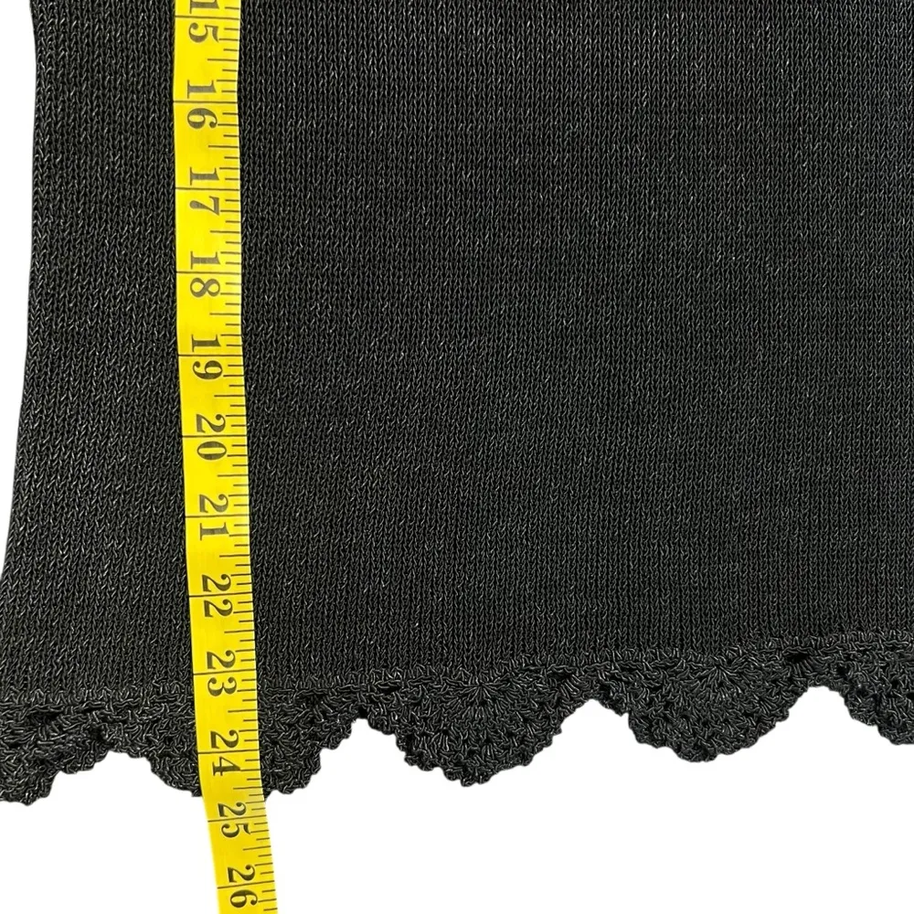 J. McLaughlin Womens Black Knit Sweater Sz S Minimalist Preppy Old Money Classic - Image 5