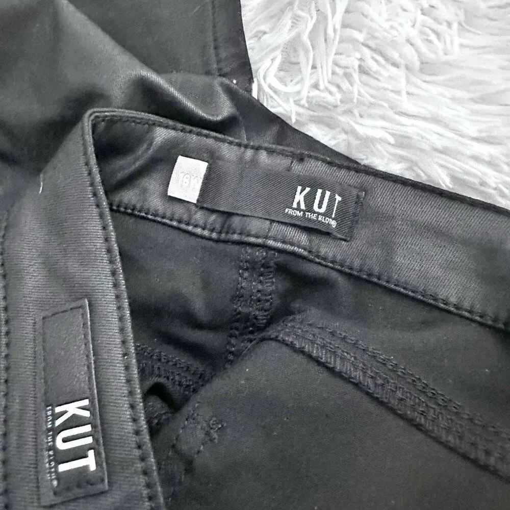 KUT FROM THE KLOTH | Women's Donna High Waist Ankle Skinny Coated Black - Image 8