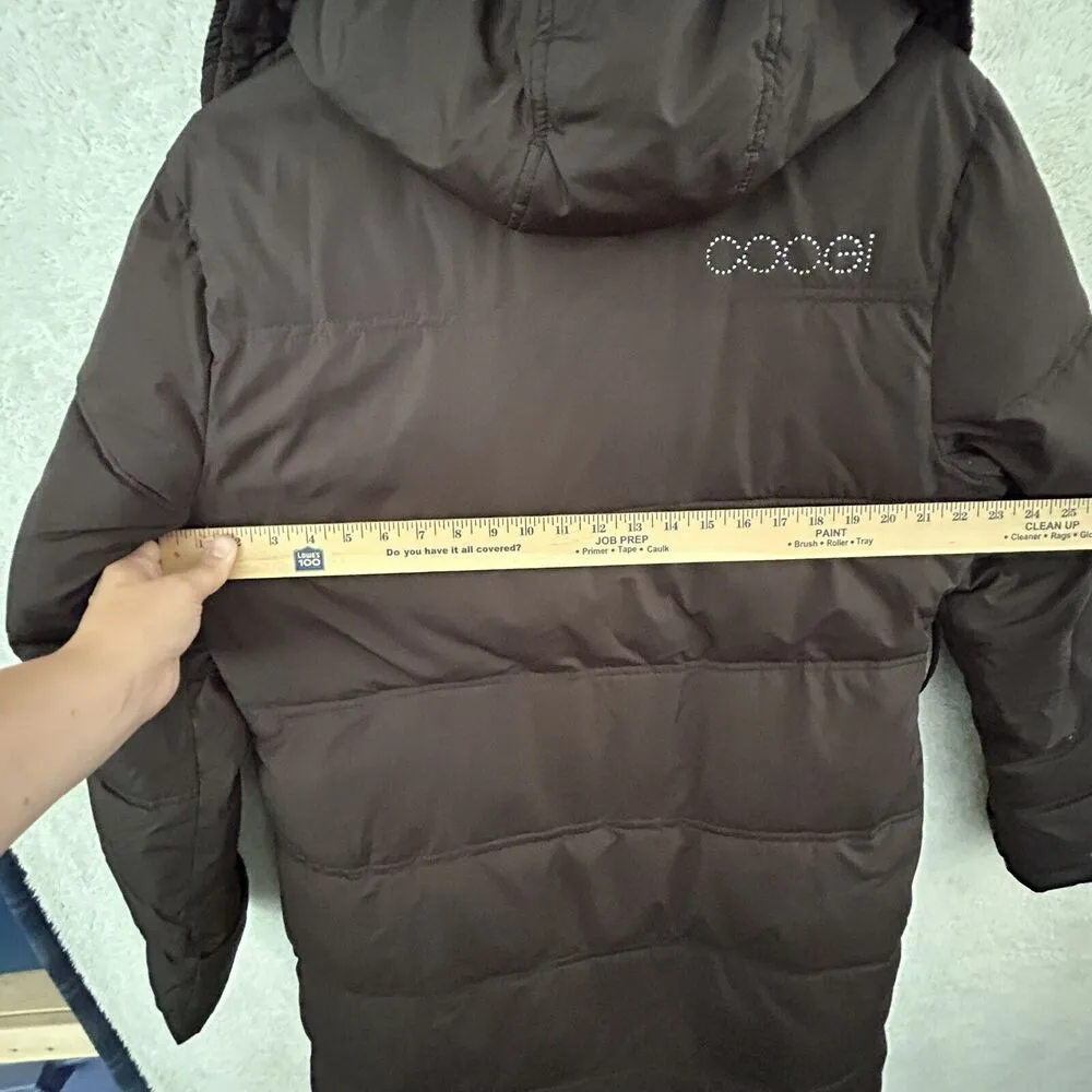 Vintage COOGI Long Brown Puffer Coat Jacket Women's Size 1X Hooded READ - Image 15
