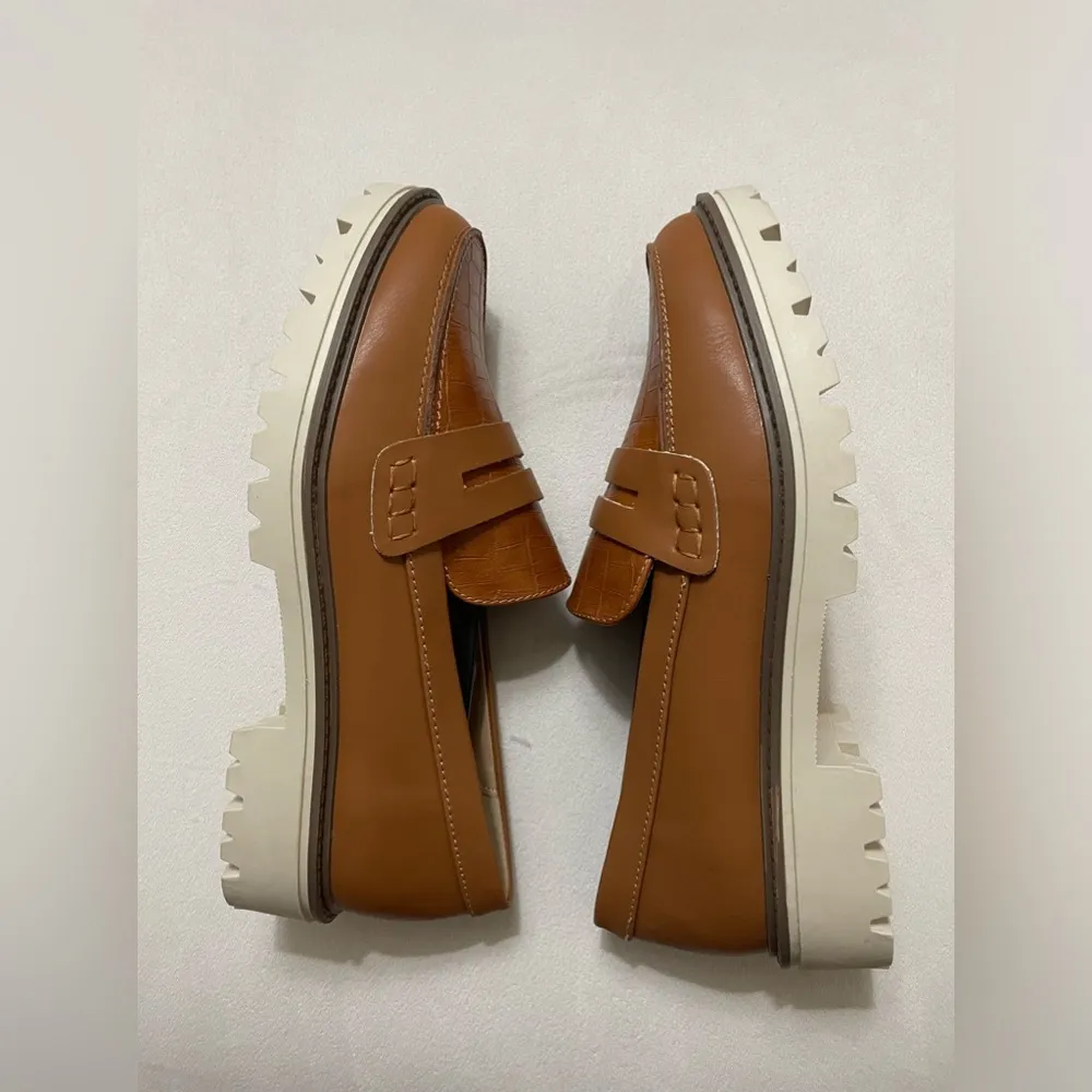 New Journee Collection Kenly Penny Loafers Slip On Shoes Brown Size 6.5 - Image 7