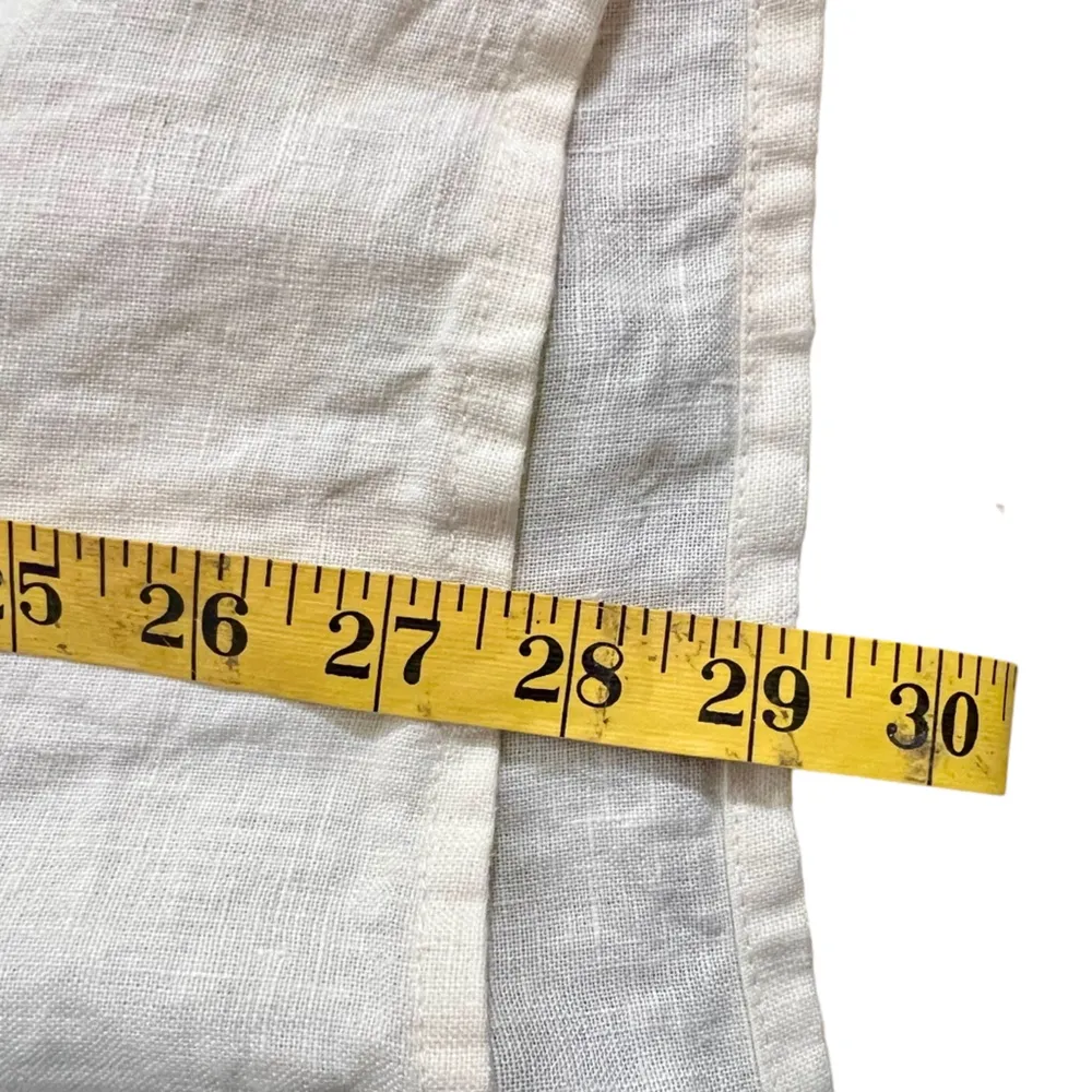 Flax NEW  100% Linen Cream Short Sleeve Top Oversized - Image 9