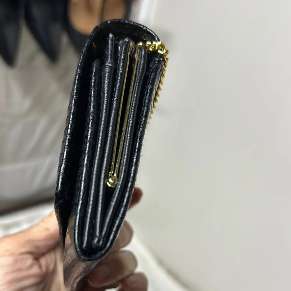 Perry Ellis Black and Gold Crossbody Bag with Chain Strap - Image 3