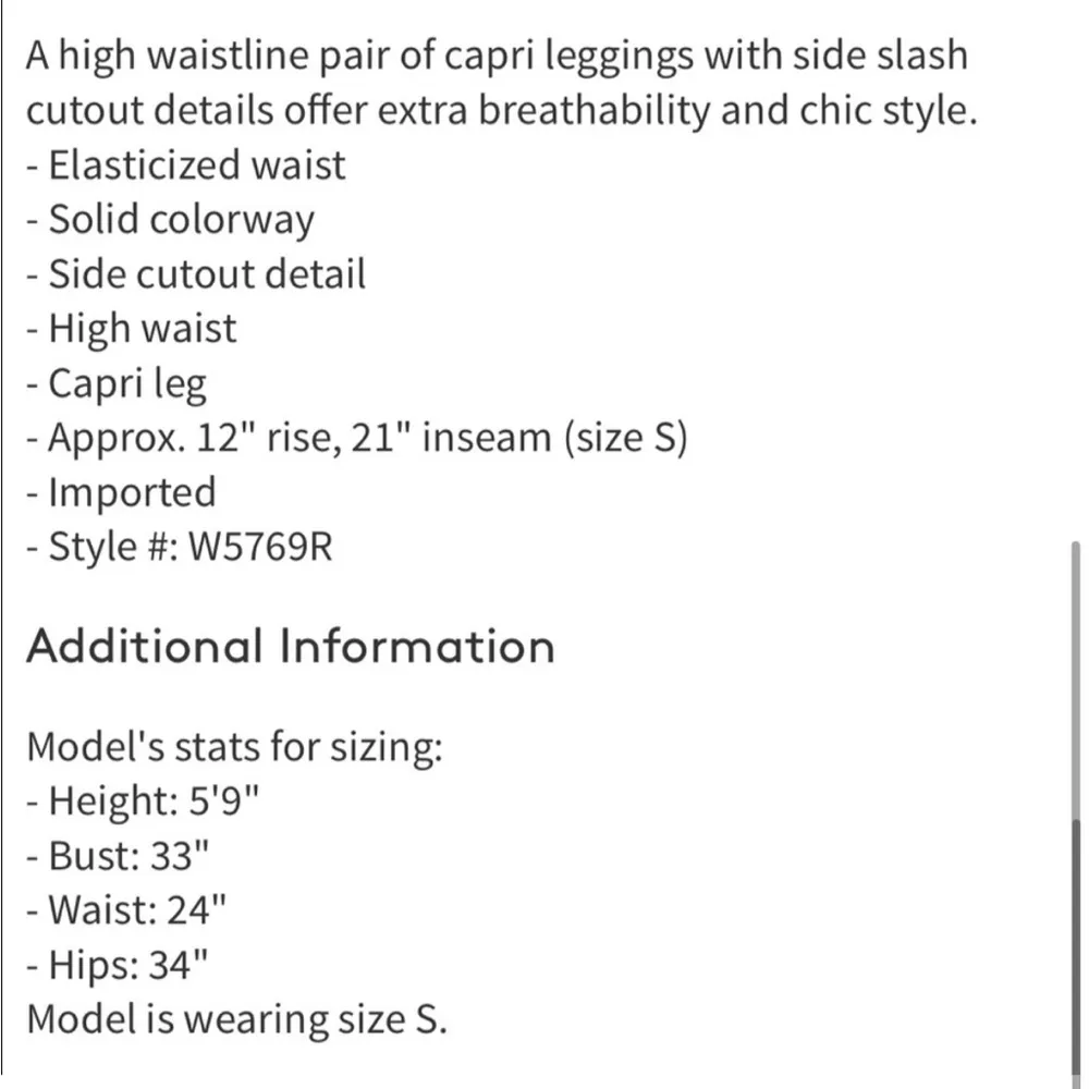 Alo yoga high waist slice Leggings Capri Smokey Quartz XS - Image 10