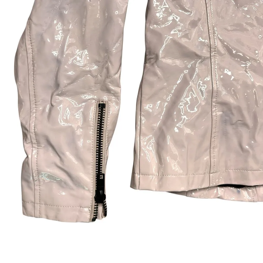 Chaser Women's CHASOR Moto Jacket, Size Medium, Beige - New Pleather - Image 4