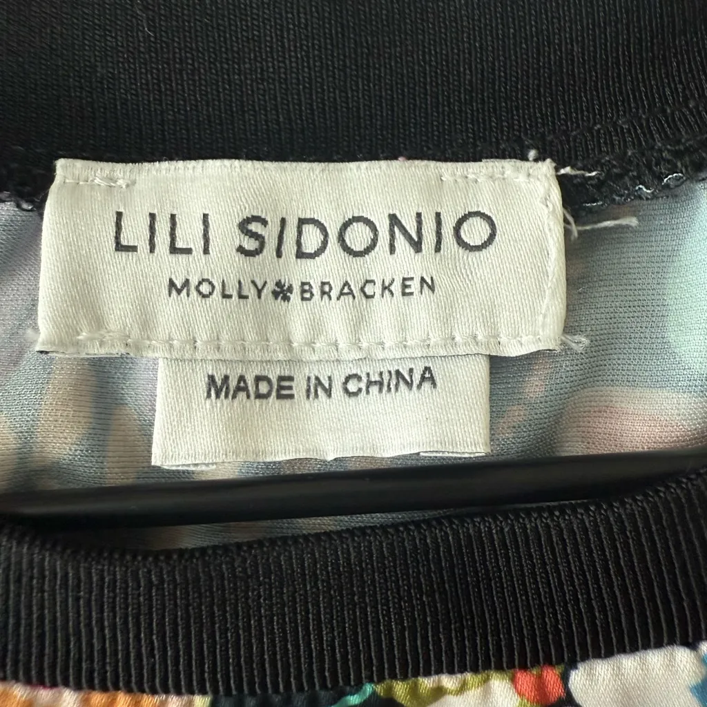 Lili Sidonio Floral Patterned Dress Size M Black Size M - Image 3