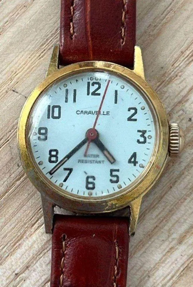 Caravelle Rare Vintage Mechanical Winding Ladies Watch New Leather Strap - Image 2