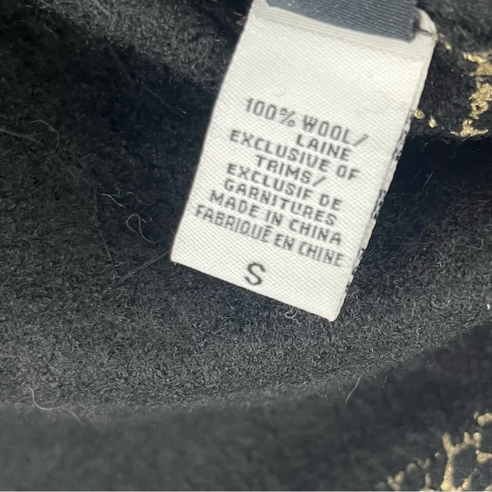 DIANE von FURSTENBERG 100% Wool Beaded Crystal Accents Collarless Jacket Small - Image 4