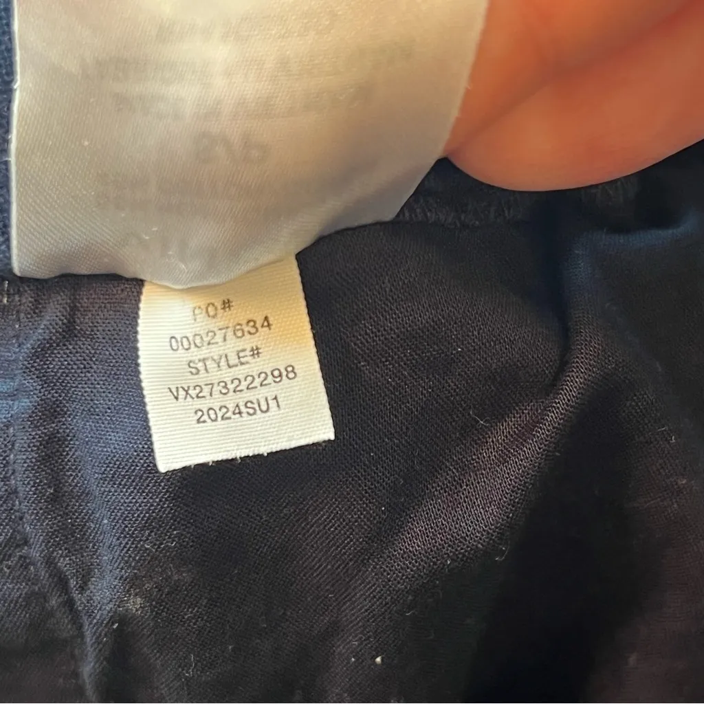 Vince Womens Navy Blue Hemp Cotton Blend‎ Pull-On Pant Size Small Two Pockets - Image 6