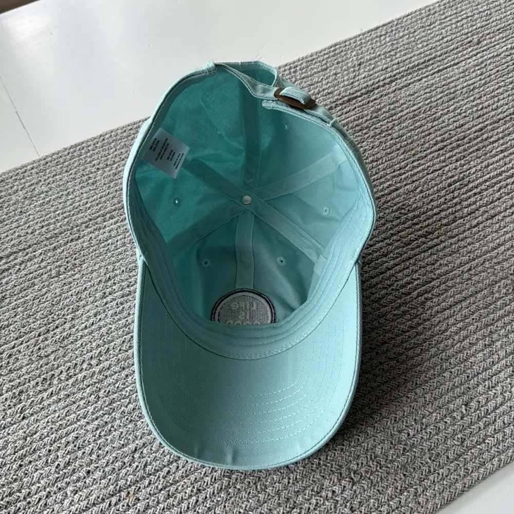 Life is Good Teal Aqua Navy Blue Patch Logo Cotton Baseball Hat Cap - Image 5