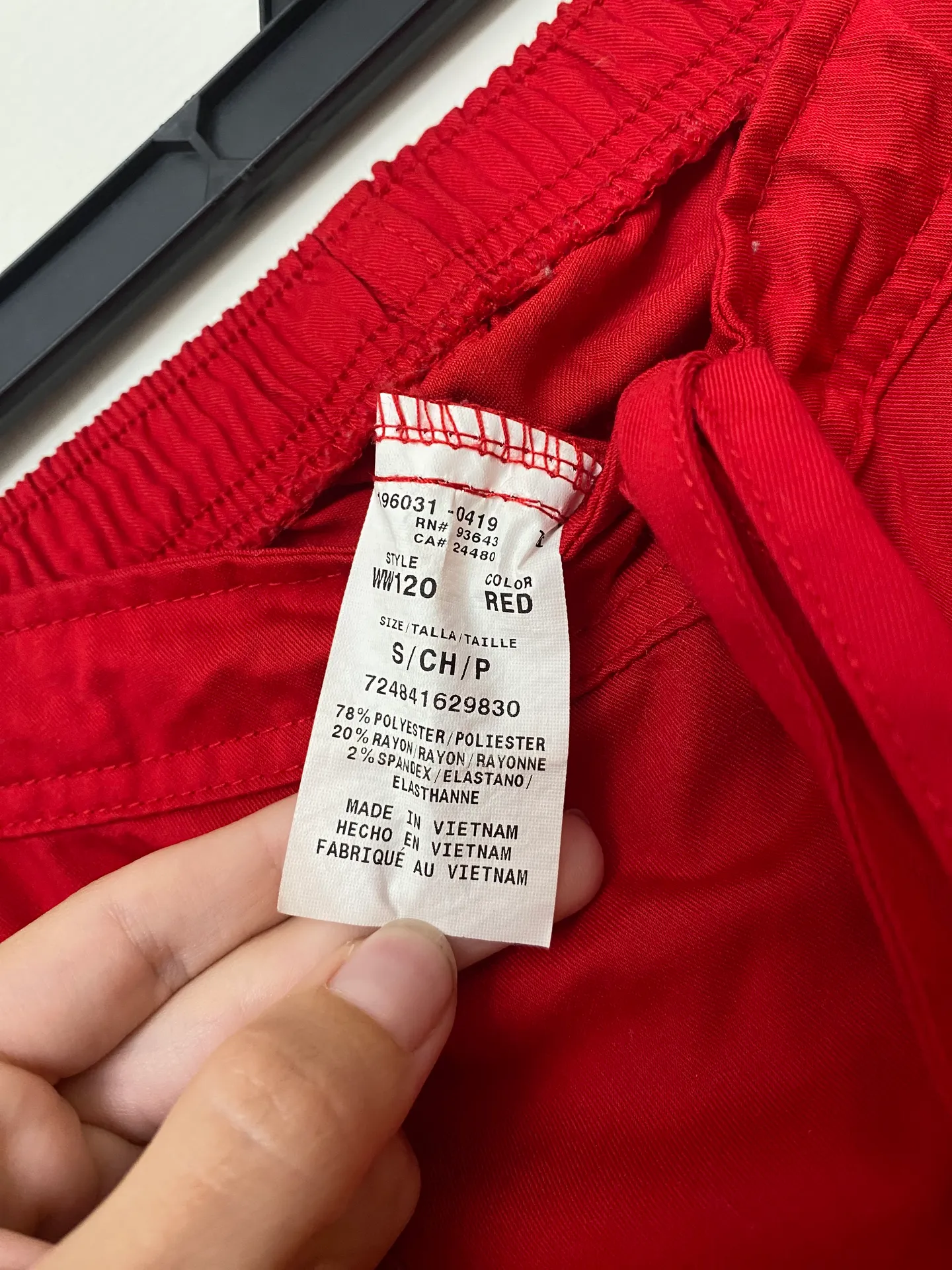 Authentic Cherokee Workwear Red Scrub Set - Image 3