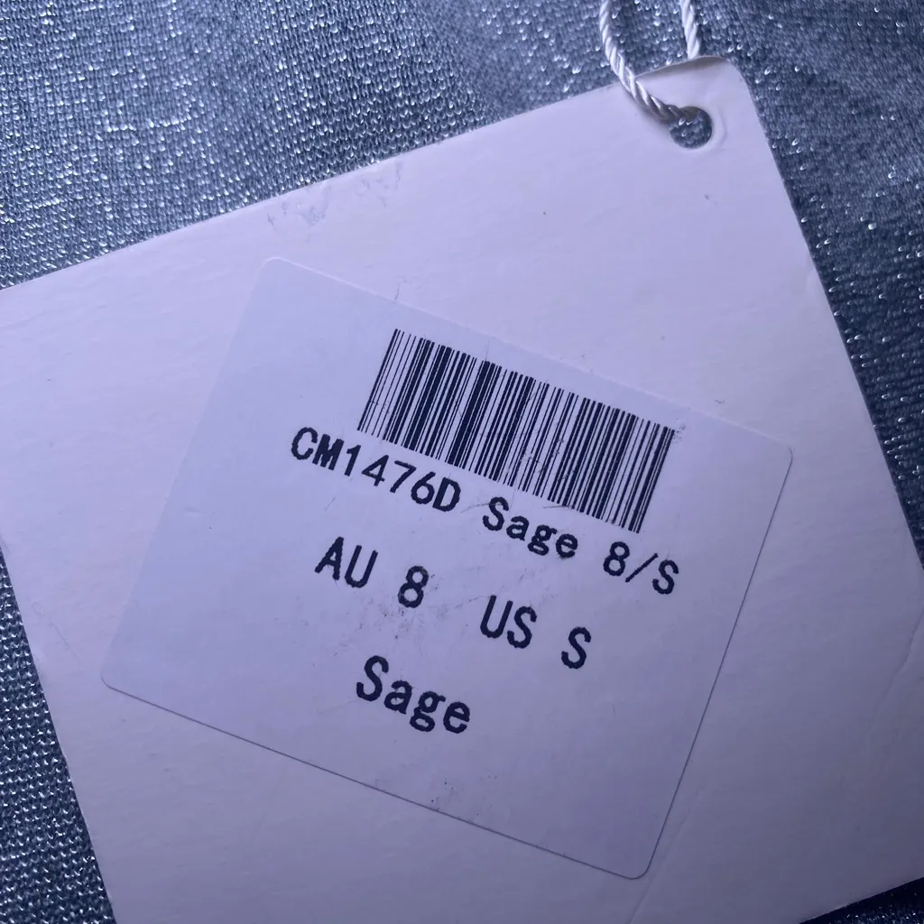 Angel Biba Sage Green Glitter One Shoulder Spaghetti Strap Bodycon Mini Dress - Image 6