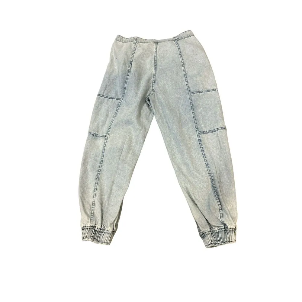 HOT TOPIC WOMENS JEAN 13‎ Cargo Jogger High Waist Cotton Denim Junior Y2K - Image 4