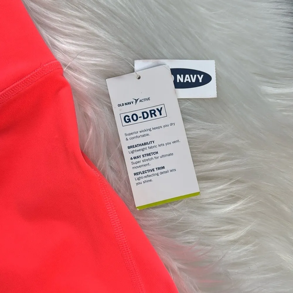 Old Navy Neon Orange Go Dry Bike Shorts - Image 2