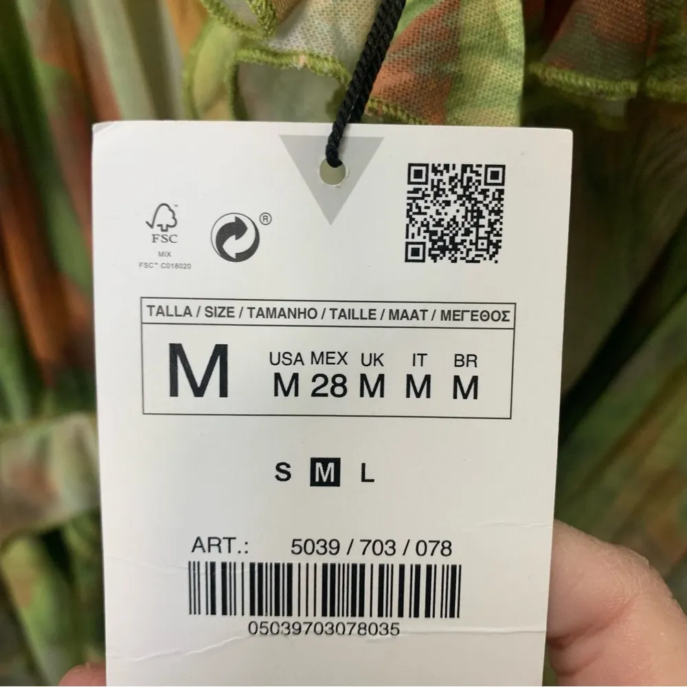 ZARA NEW OFF SHOULDER FLORAL MINI DRESS SZ M - Image 7