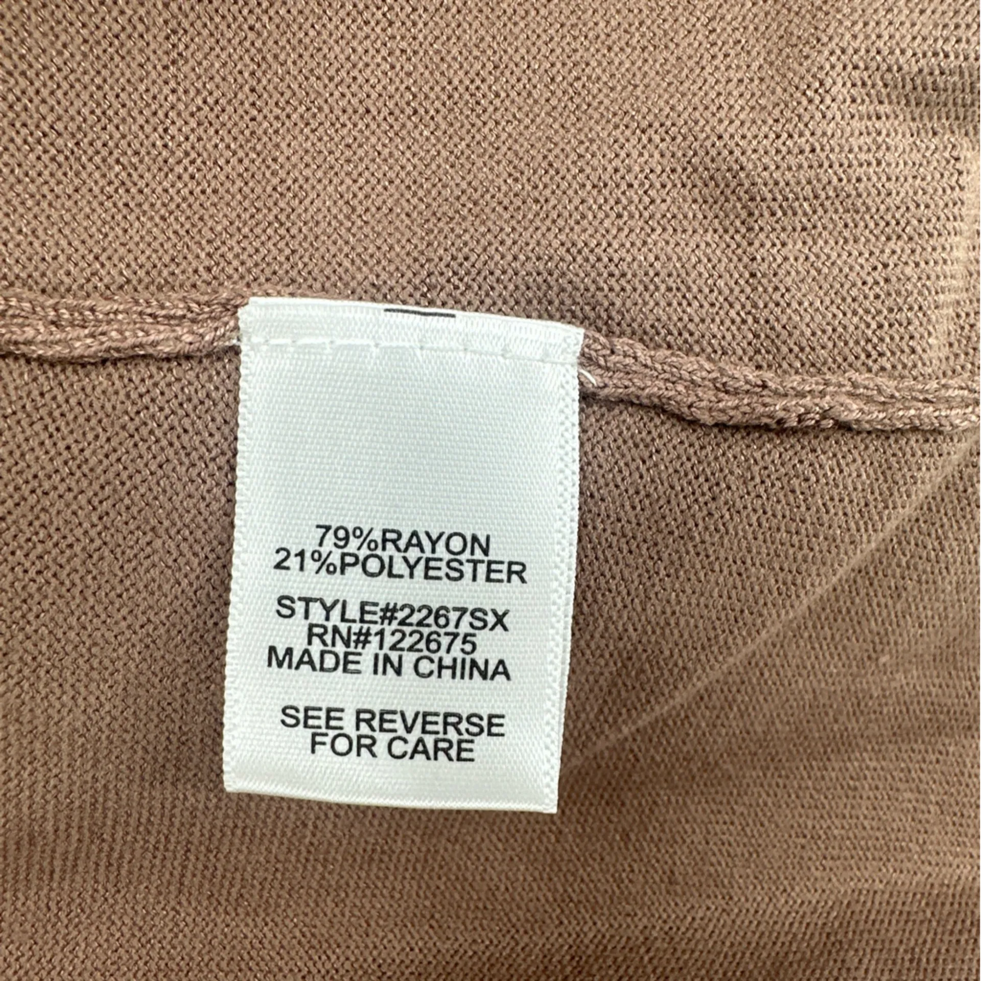 Stitch Fix Lety & Me Taupe Lightweight Cardigan Size Medium Open Front Sweater Brown - Image 5